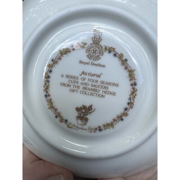 Rare 1983 Royal Doulton Brambly Hedge Autumn Tea Cup & Saucer Set -A89 - Picture 13 of 16